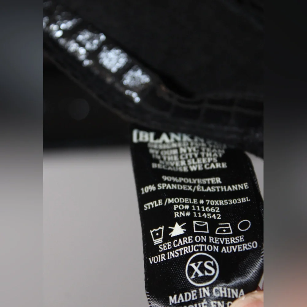 Blank NYC “Iron Girl” Croc-Embossed Faux Leather Jacket — NYC, Size XS - Picture 5 of 7